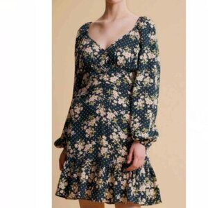 BY TIMO Luxury floral polka dot dress small